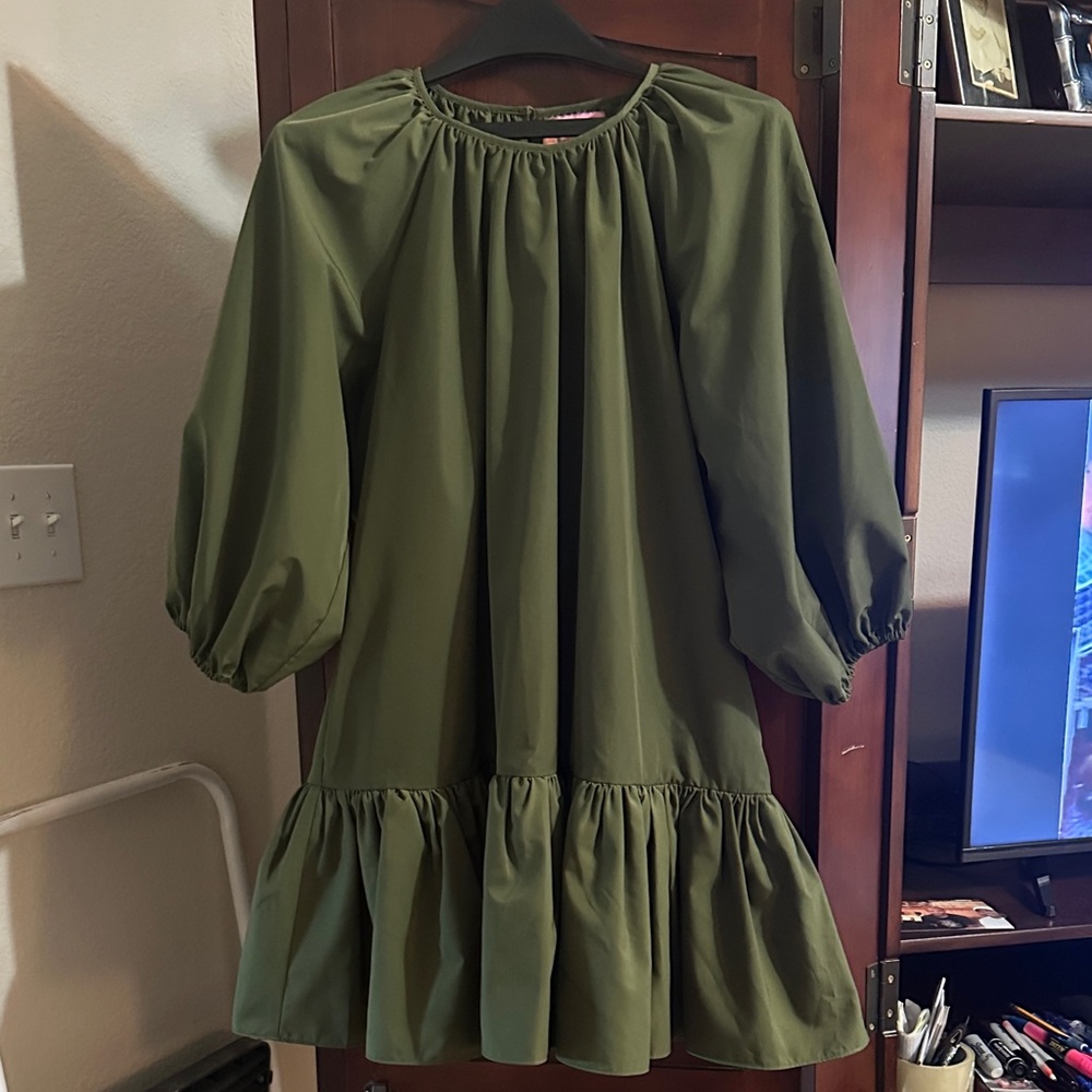 Elegant Olive Women's Mini Dress
